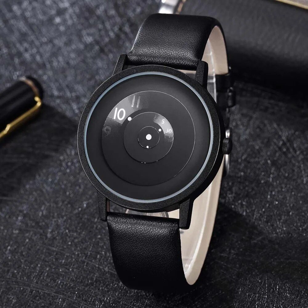 Stylish Men's Turntable Quartz Wristwatch