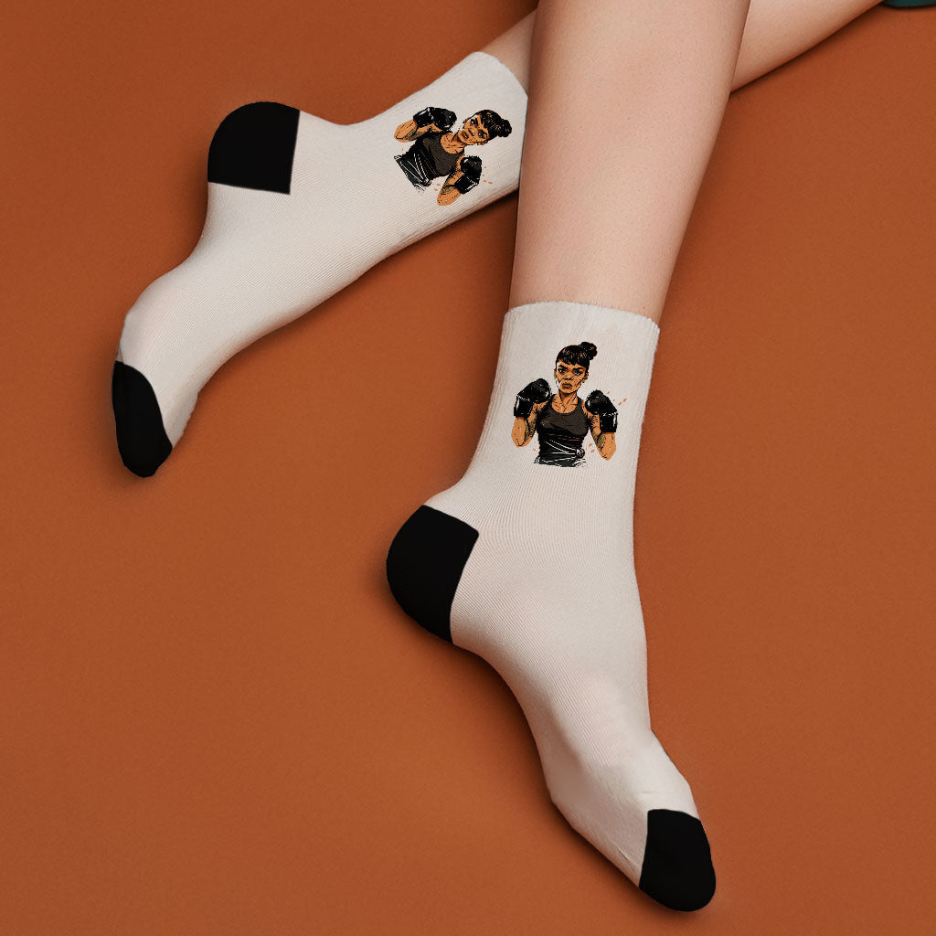 Cartoon Girl Socks - Cute Novelty Socks - Power Crew Socks