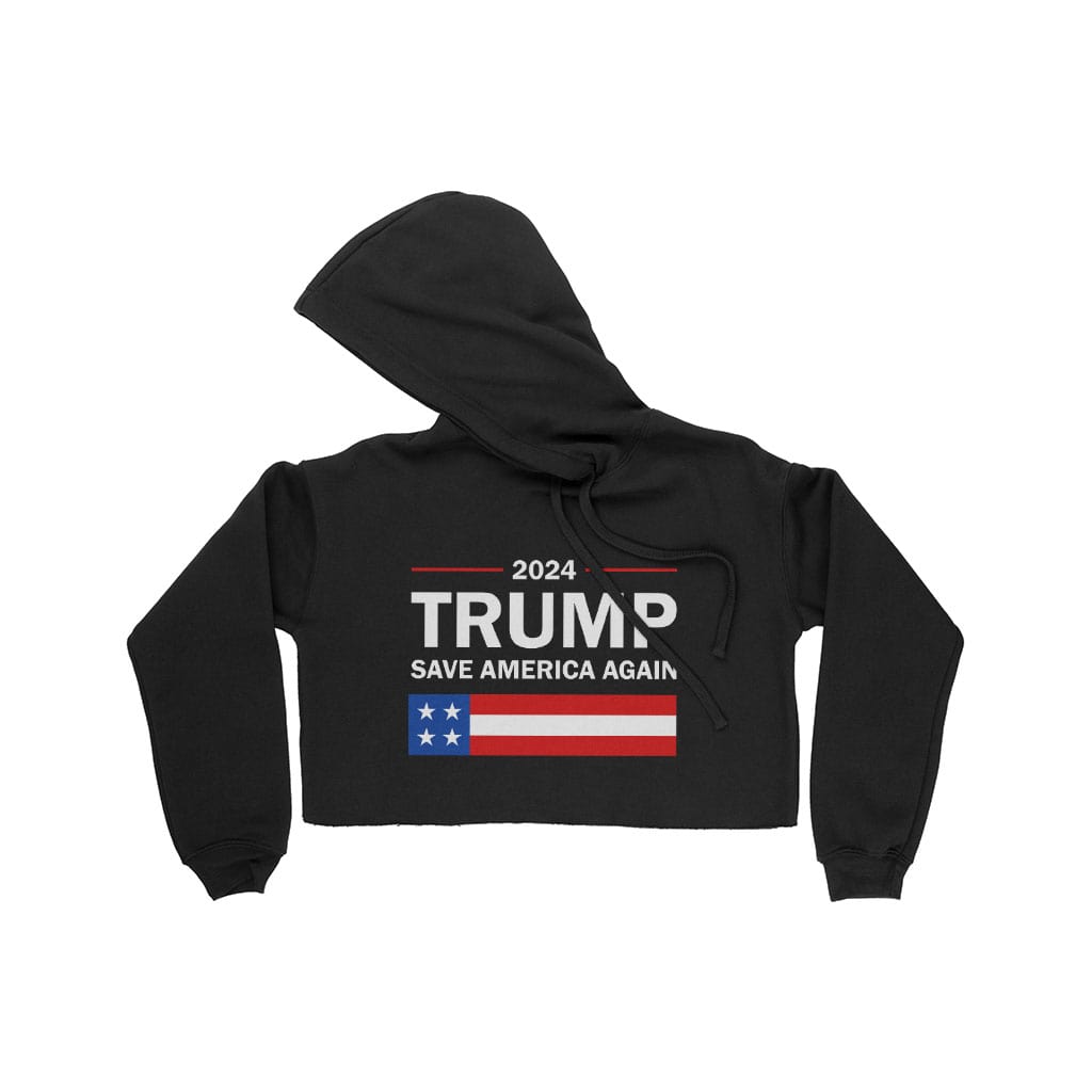 Women's Cropped Fleece Trump Hoodie