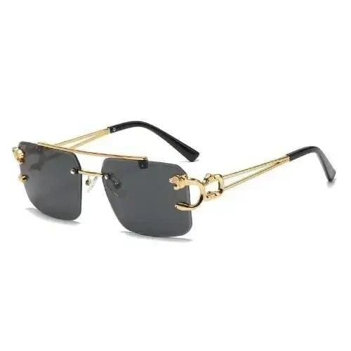 Unisex Vintage-Inspired Rimless Steampunk Sunglasses