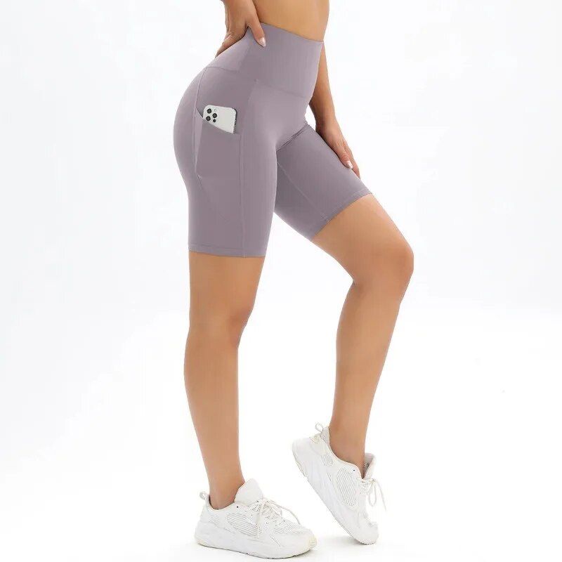 High-Waist Breathable Fitness Shorts for Women