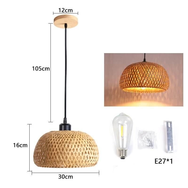 Eco-Friendly Handmade Rattan Bamboo LED Chandelier