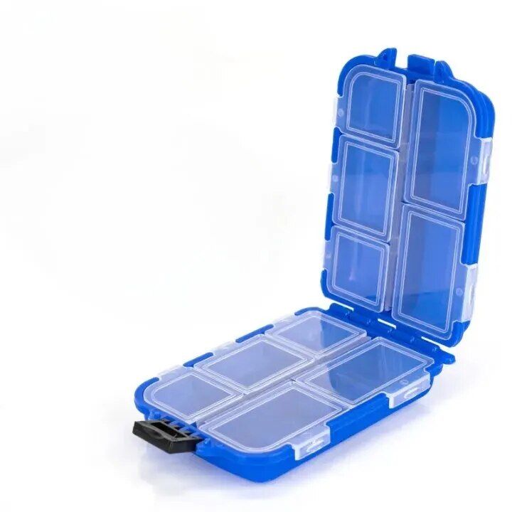 Double-Sided 10-Compartment Fishing Tackle Box