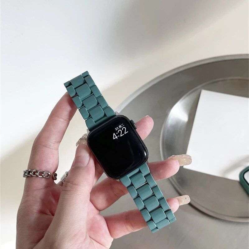 Chic Candy-Colored Resin Strap for 38mm-45mm Smartwatches