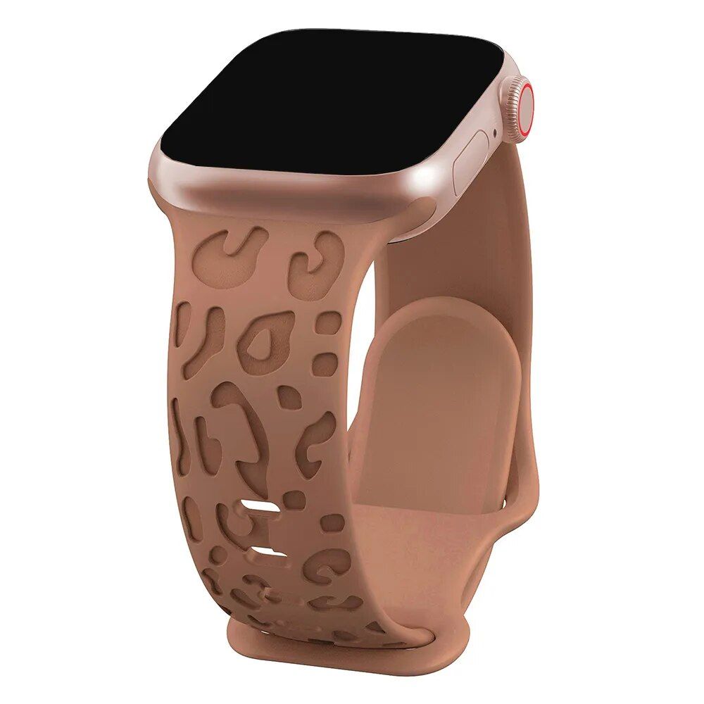 Engraved Silicone Strap for Apple Watch - Fashionable & Compatible with All Series