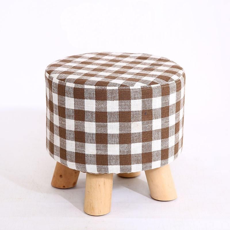 Charming Countryside Round Wood Stool