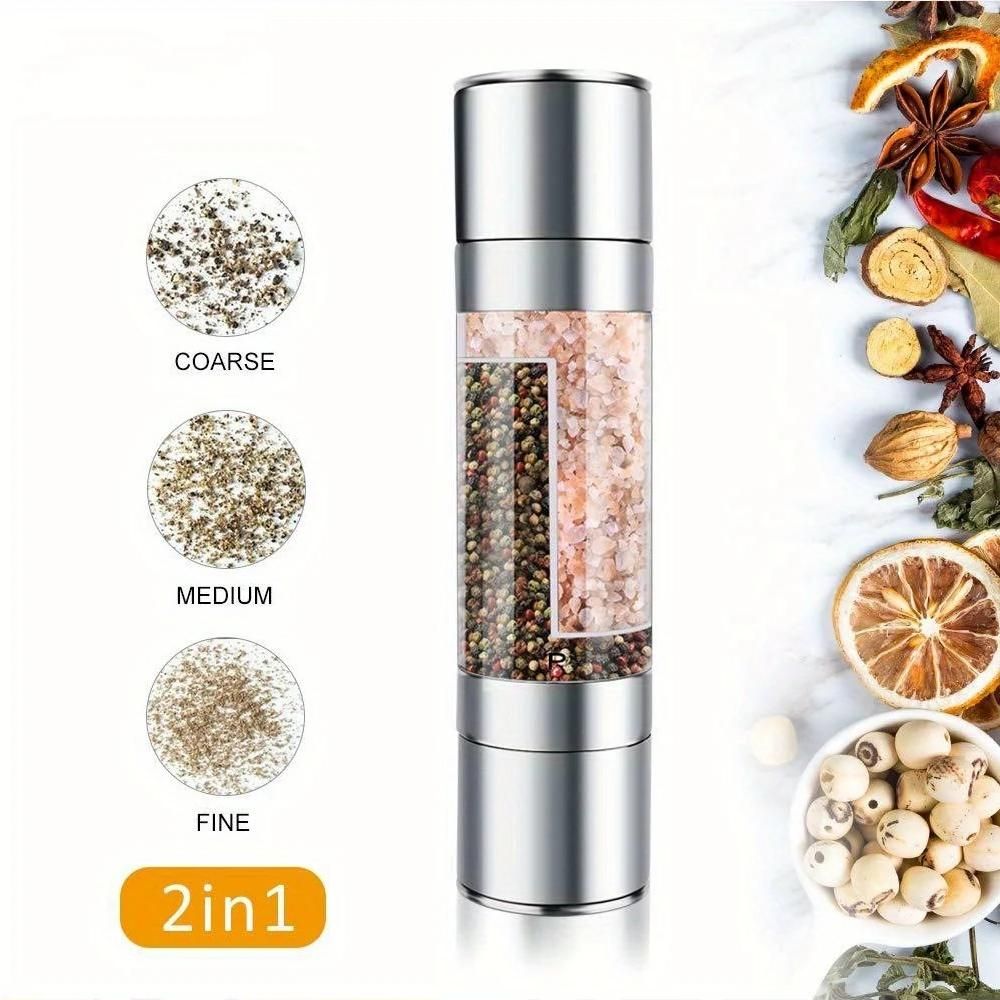 Stainless Steel 2-in-1 Salt and Pepper Grinder