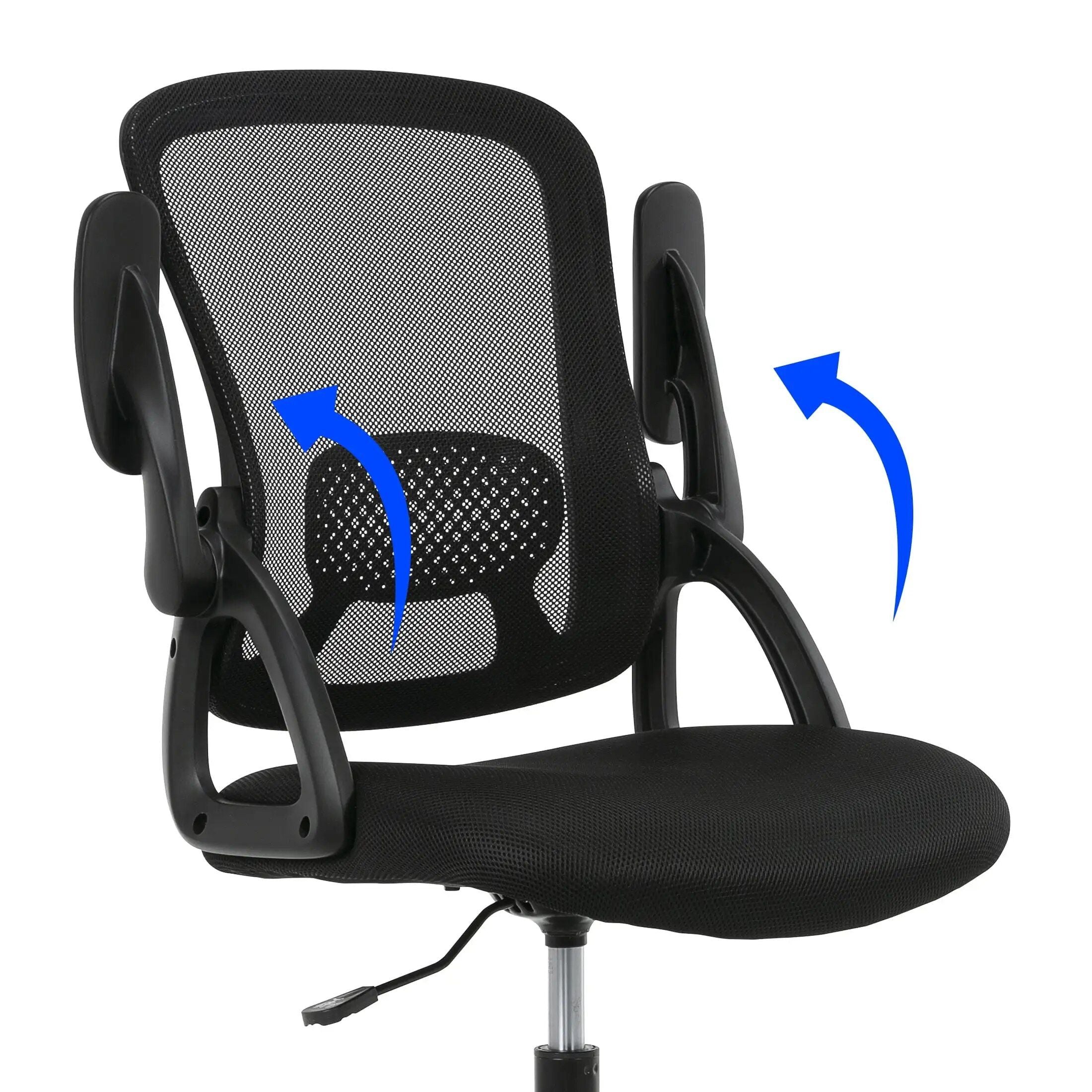 Ergonomic Mesh Task Chair with Flip-up Arms and Lumbar Support