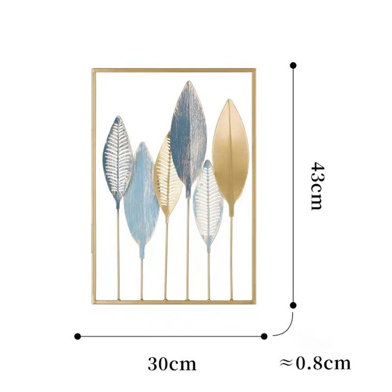 Modern Nordic Ginkgo Leaf Metal Wall Art