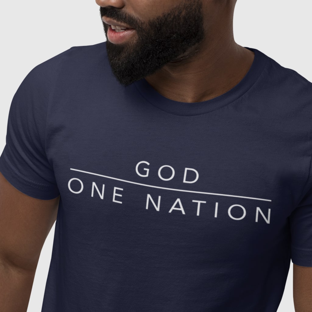 God One Nation Unisex Jersey T-Shirt Made in USA