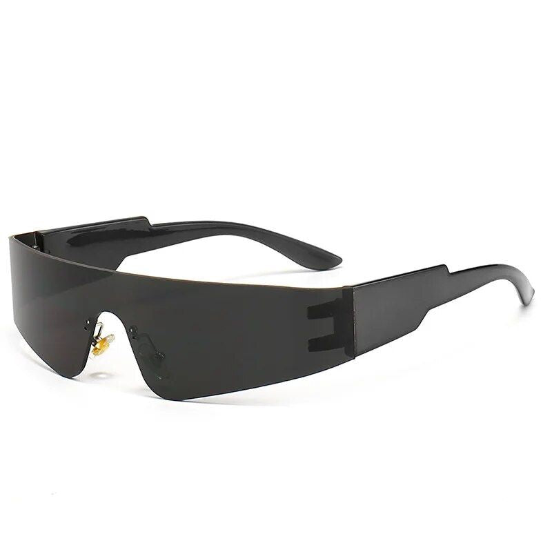 Y2K Rimless Silver Mirror Sunglasses