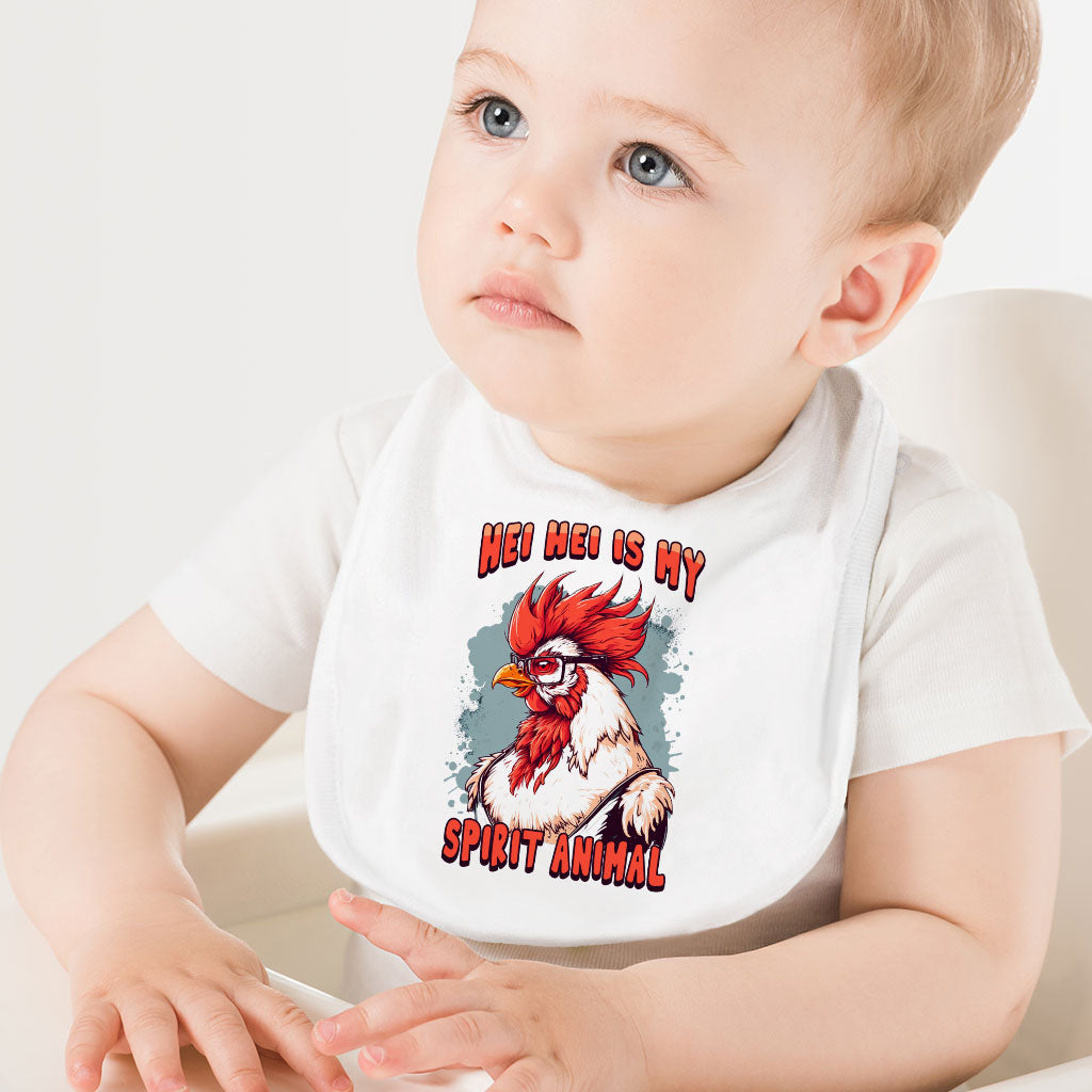 Rooster Baby Bibs - Animal Baby Feeding Bibs - Illustration Bibs for Eating