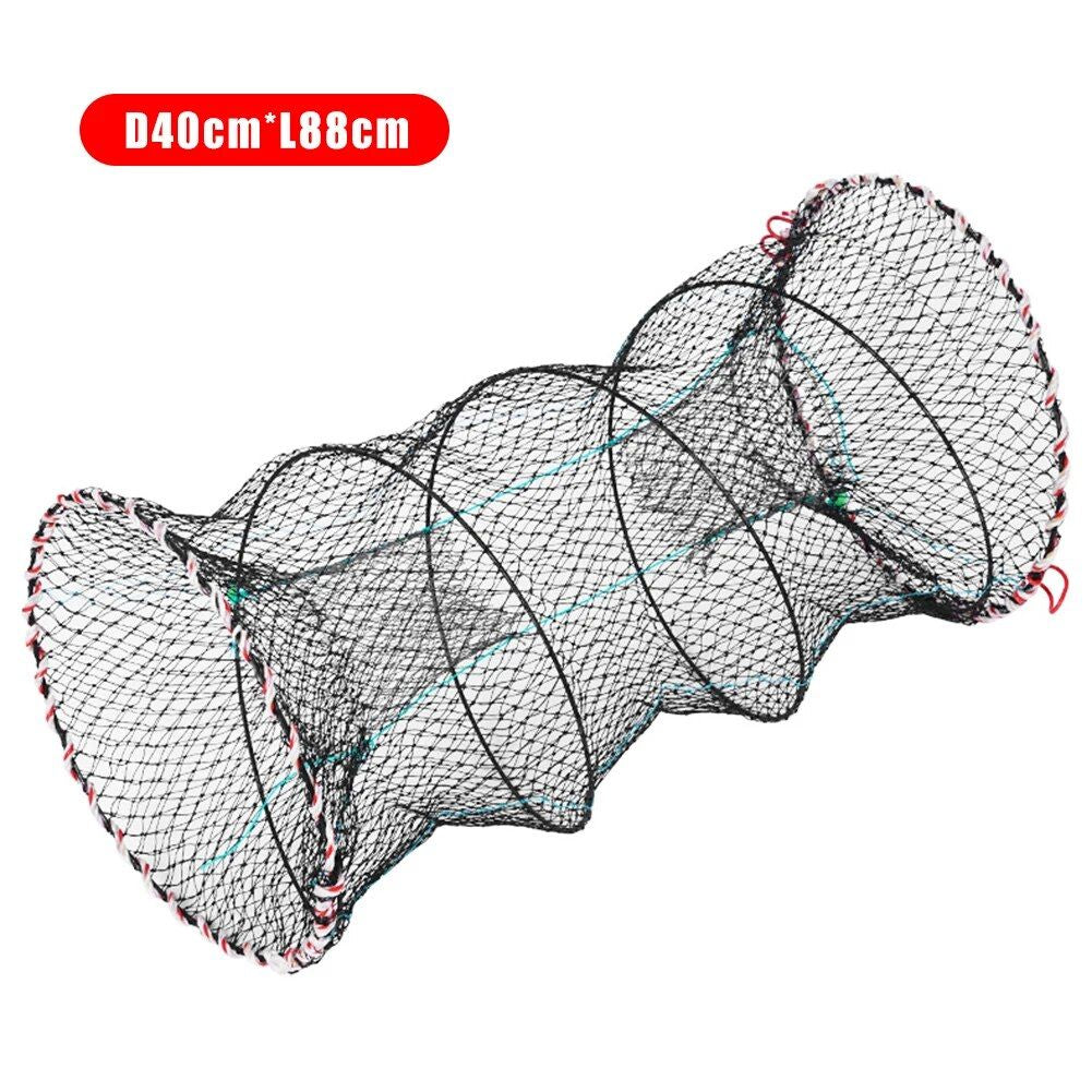 Compact & Versatile Folding Fishing Net - Portable 40x88cm Crab and Crayfish Trap