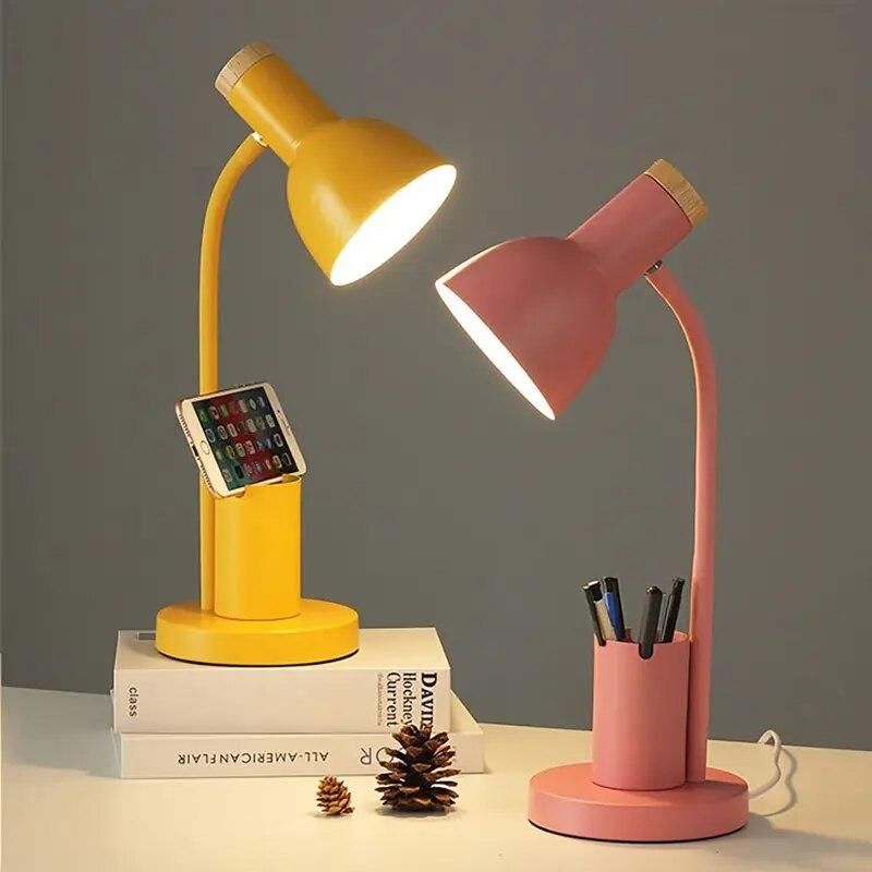 Contemporary Nordic Desk Lamp with Pen Holder - LED Office and Home Decor Light