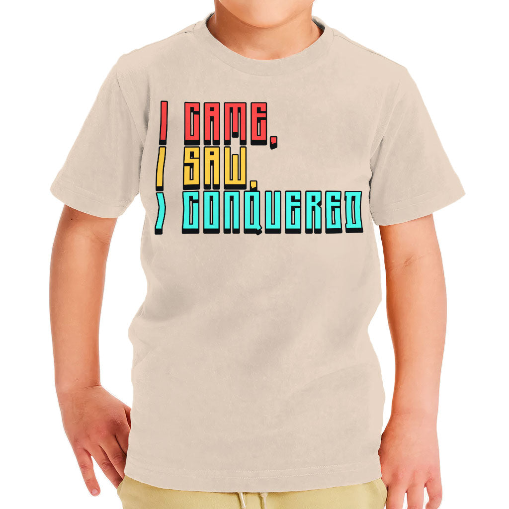 I Came I Saw I Conquered Toddler T-Shirt - Cool Kids' T-Shirt - Best Selling Tee Shirt for Toddler