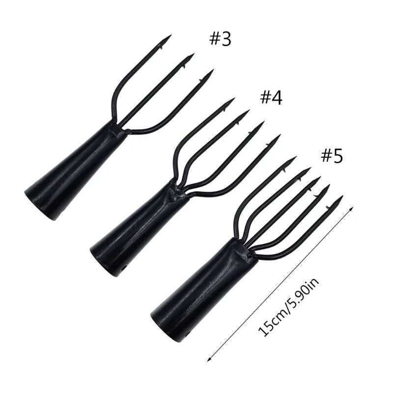 Versatile Spring Steel Fishing Harpoon - 3/4/5 Prong Fishing Fork Gaff