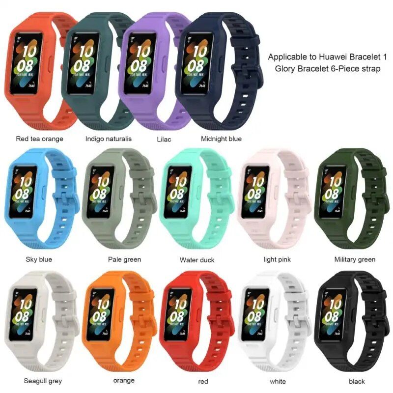 Waterproof Silicone Watch Strap for Smart Fitness Bands – Vibrant & Durable