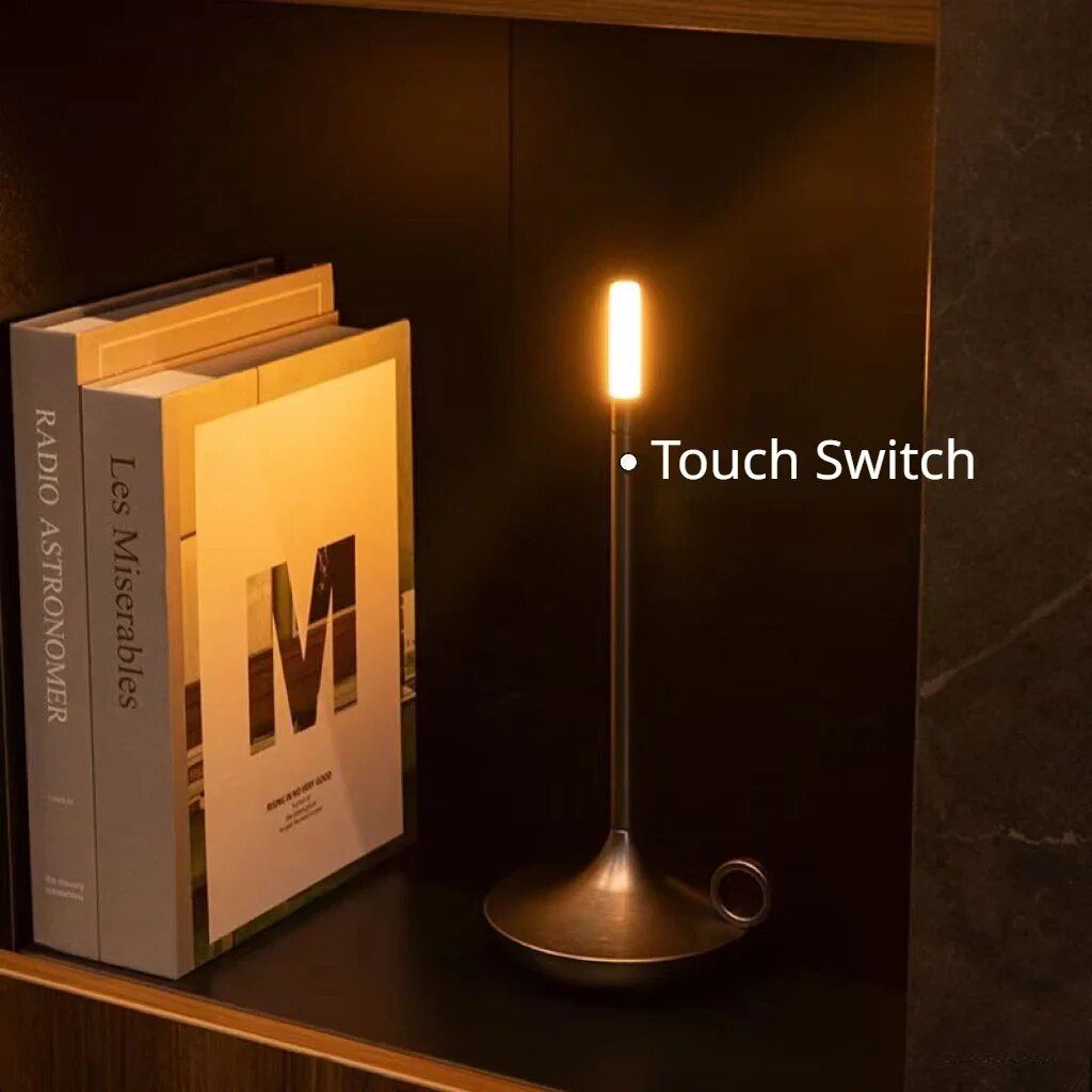 Rechargeable Wireless Touch Table Lamp - USB-C Portable Warm Light for Bedroom and Outdoor