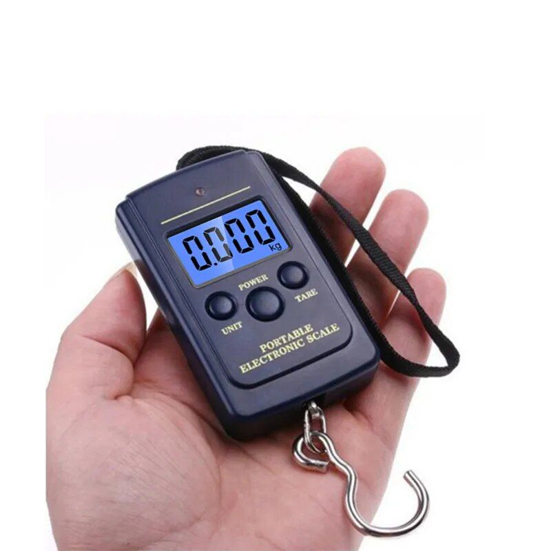 Compact Digital Hanging Scale - 40kg Capacity, Backlit, Multi-Purpose