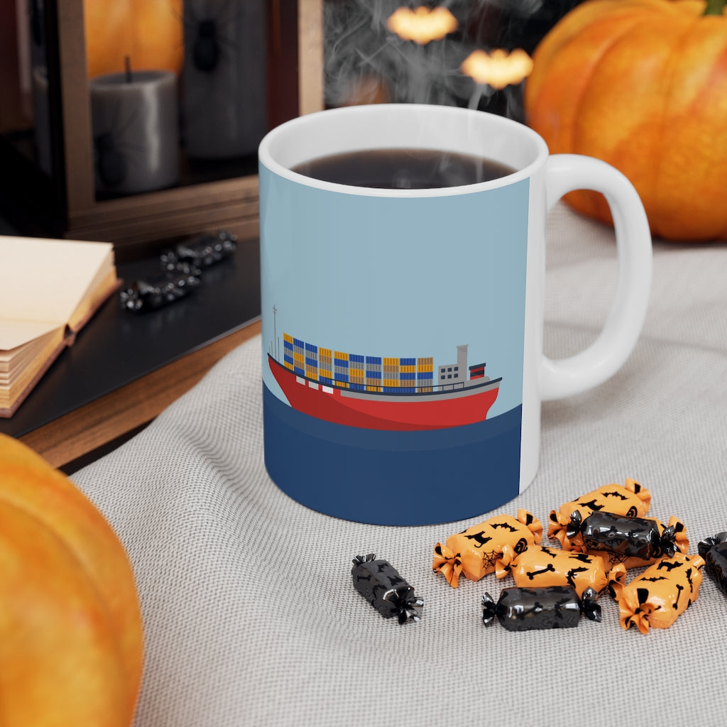 Cargo Ship Ceramic Mug 11oz