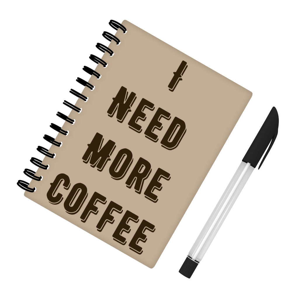 Coffee Themed Spiral Notebook - Cute Quote Notebook - Cool Trendy Notebook