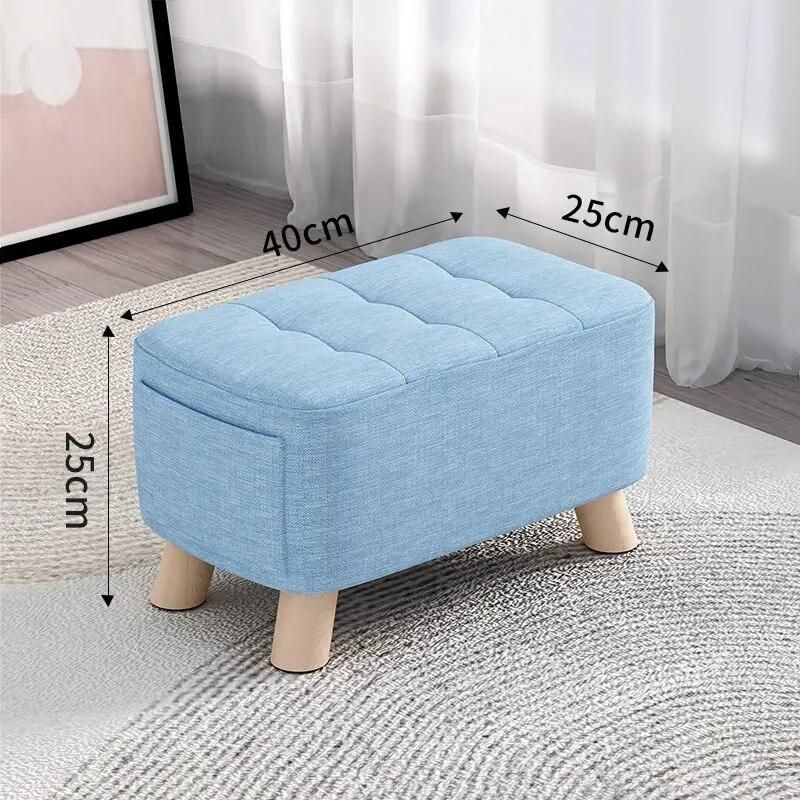 Modern Minimalist Wooden Ottoman & Stool