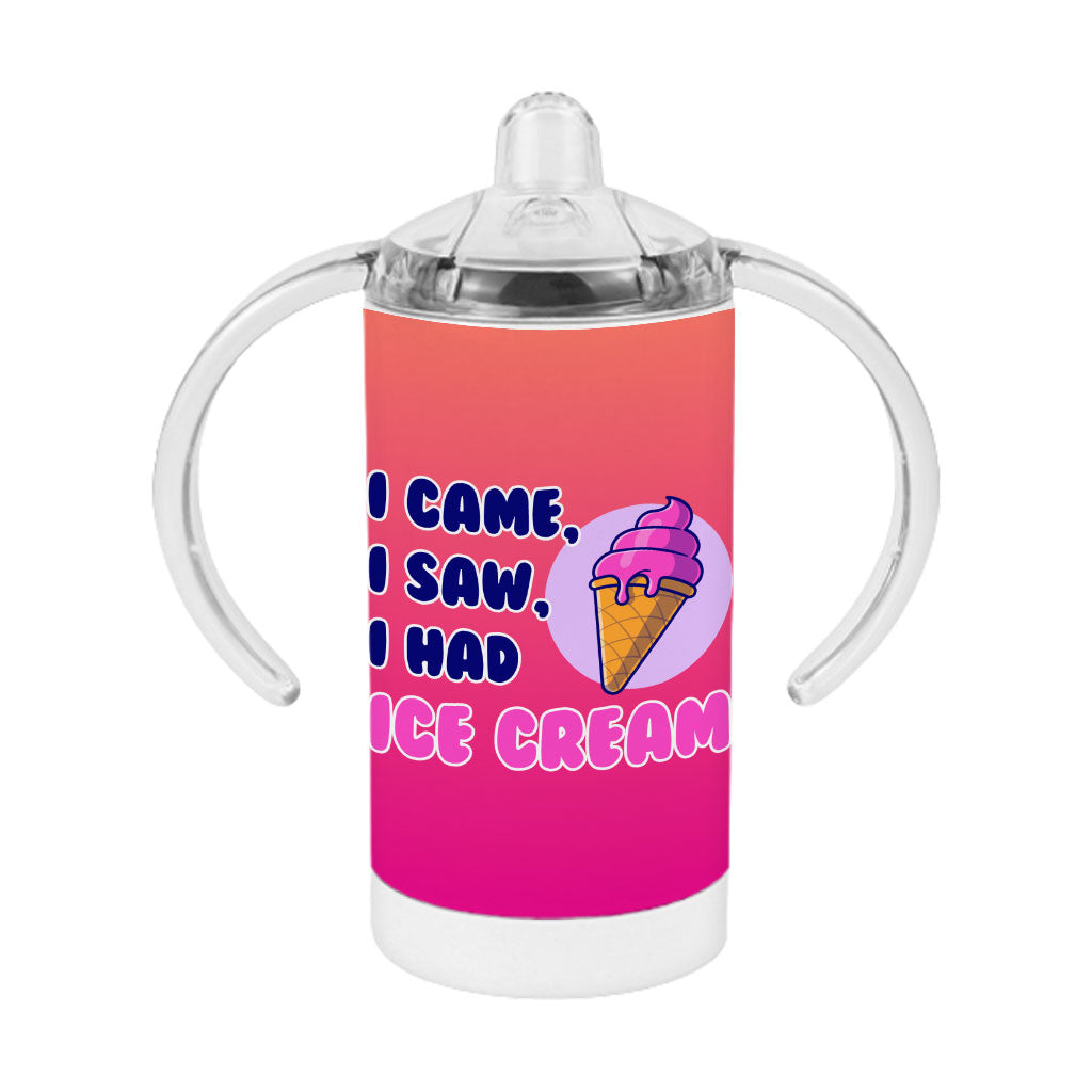 Ice Cream Sippy Cup - Illustration Baby Sippy Cup - Cool Funny Sippy Cup