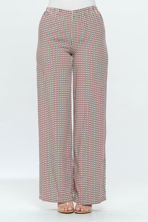 Palazzo pants in voile square print