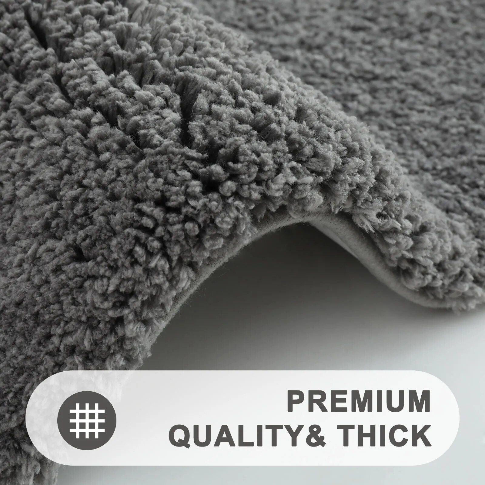 Luxurious Quick-Dry Absorbent Plush Bath Rug - Anti-Slip, Soft, and Durable for Home Decor