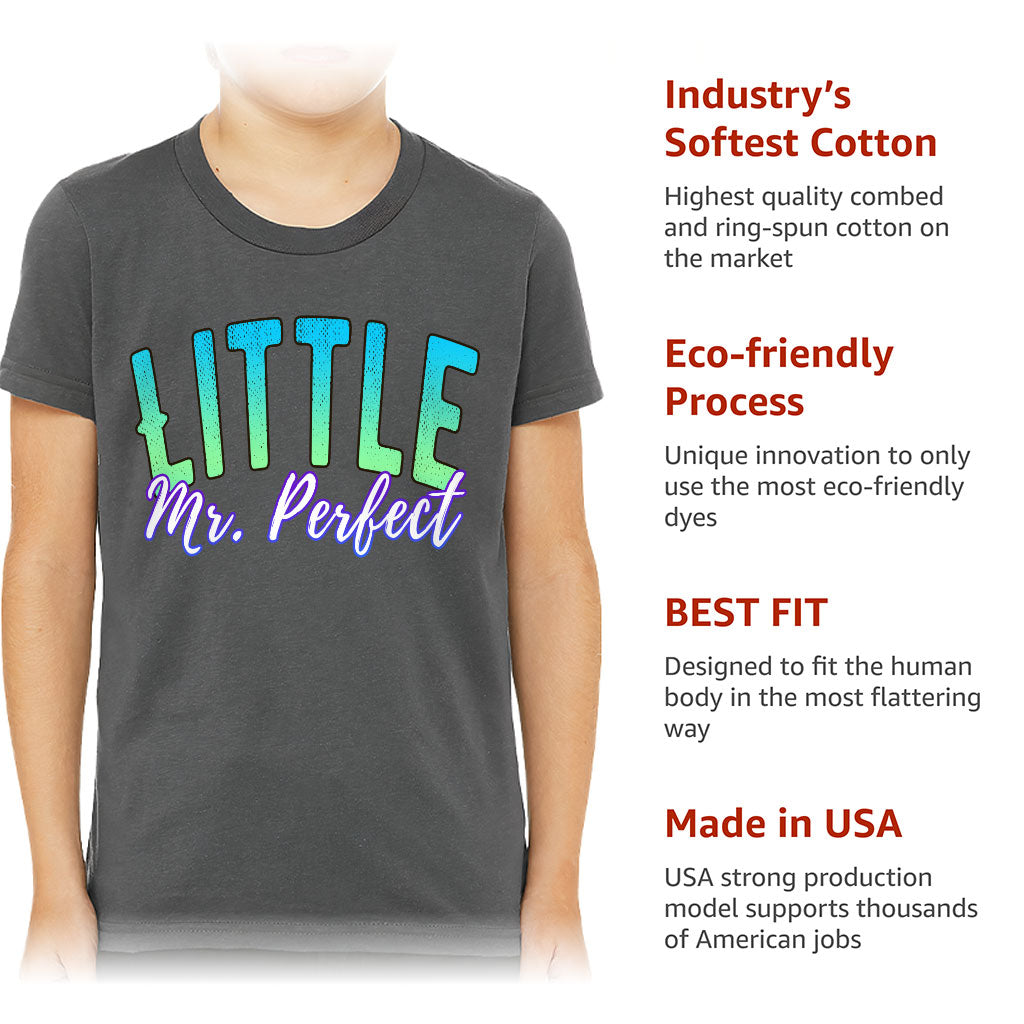 Mr Perfect Kids' T-Shirt - Funny T-Shirt - Cool Design Tee Shirt for Kids