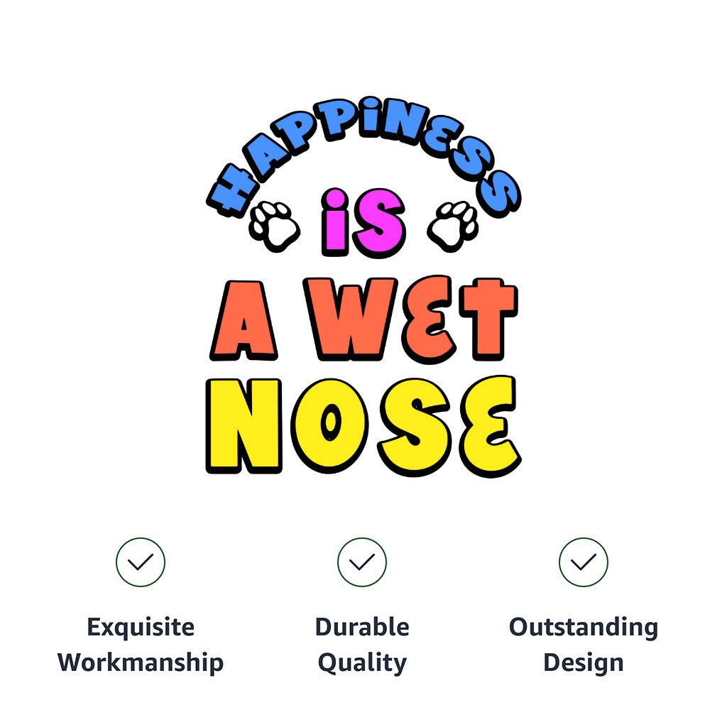 Happiness Is a Wet Nose Dog Sundress - Colorful Dog Dress Shirt - Quote Dog Clothing