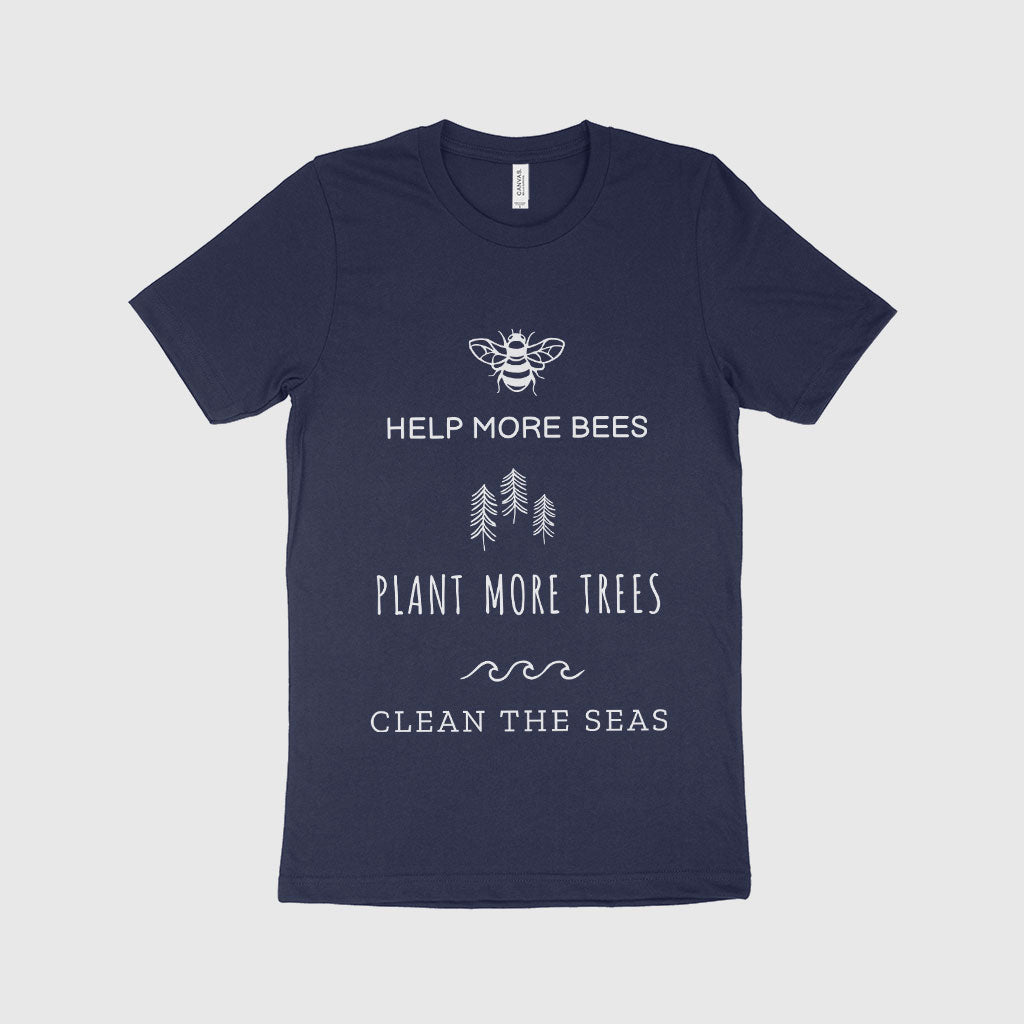 Help More Bees Unisex Jersey T-Shirt Made in USA