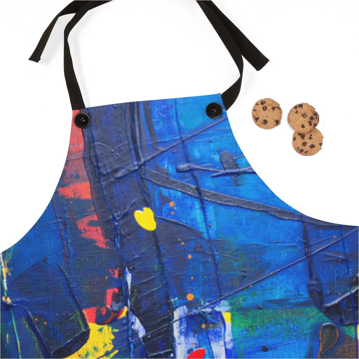 Unisex Apron, Abstract Colorful Paint Splatter Design