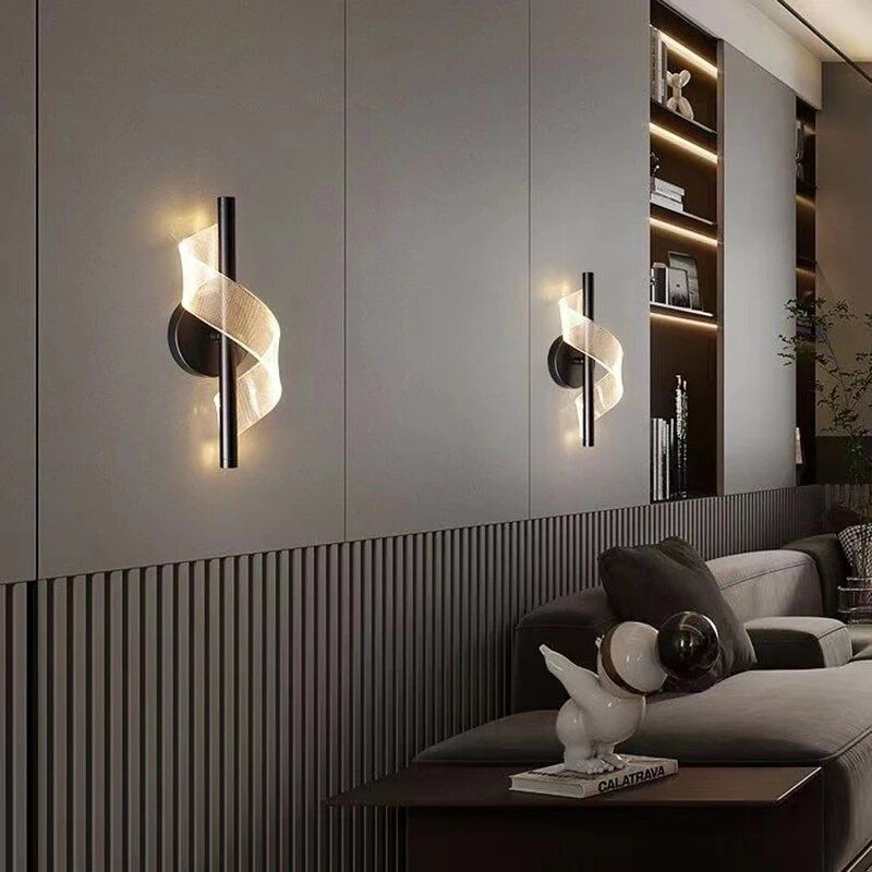 Modern Acrylic LED Spiral Wall Lamp