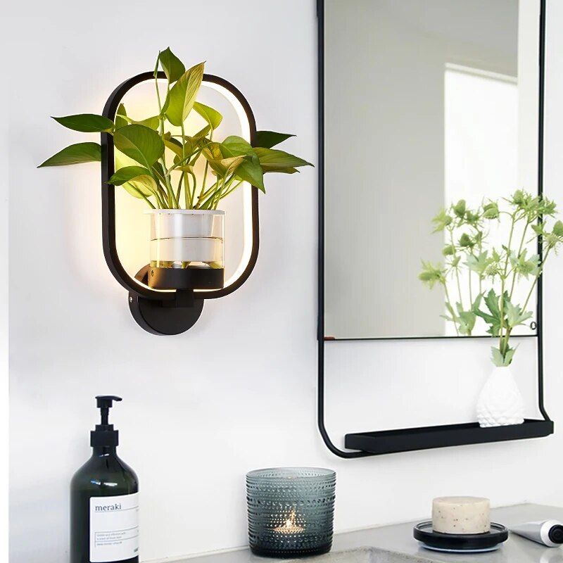 Minimalist Nordic LED Plant Wall Lamp