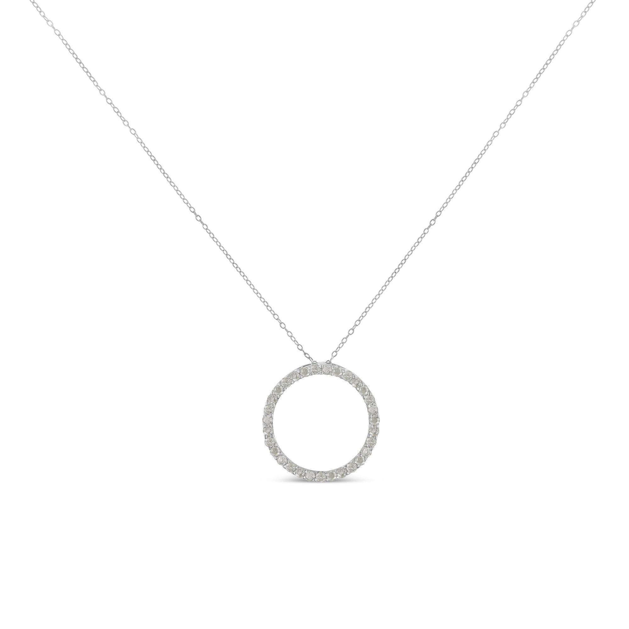 Sterling-Silver 3/4ct TDW Diamond Pendant Necklace | Lime Shadow