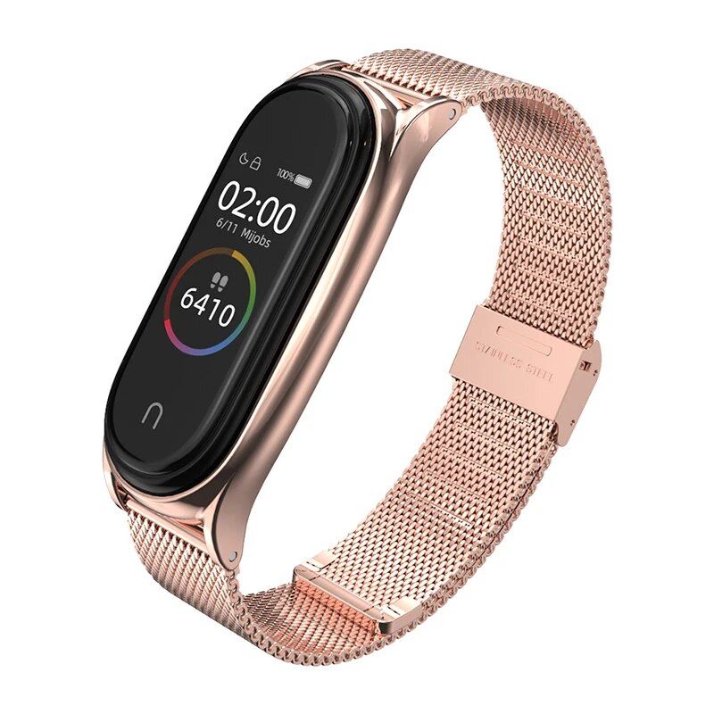 Luxury Milanese Stainless Steel Strap for Mi Band 3/4/5/6