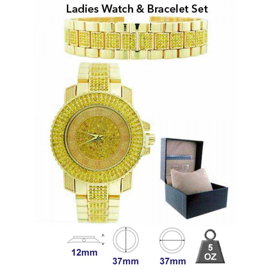 Watch & Bracelet set for women | Lilac Quartz