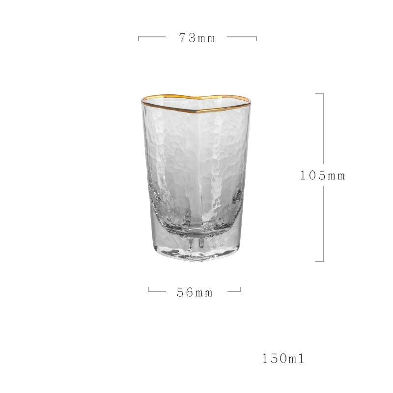 160ml Heart-Shaped Double-Wall Glass Mug for Tea, Coffee, and Cocktails