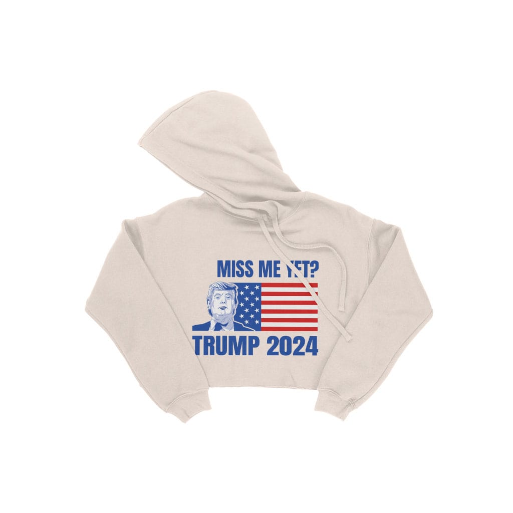 Women's Cropped Fleece Donald J Trump Hoodie