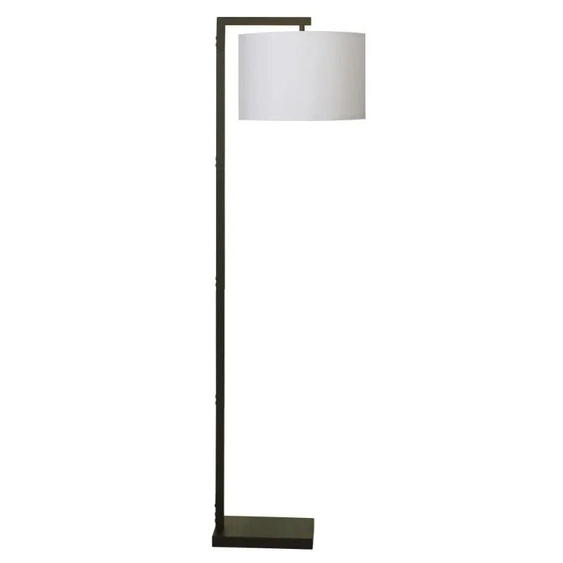 Elegant 62" Contemporary Metal Floor Lamp with LED Bulb and Footswitch, Black