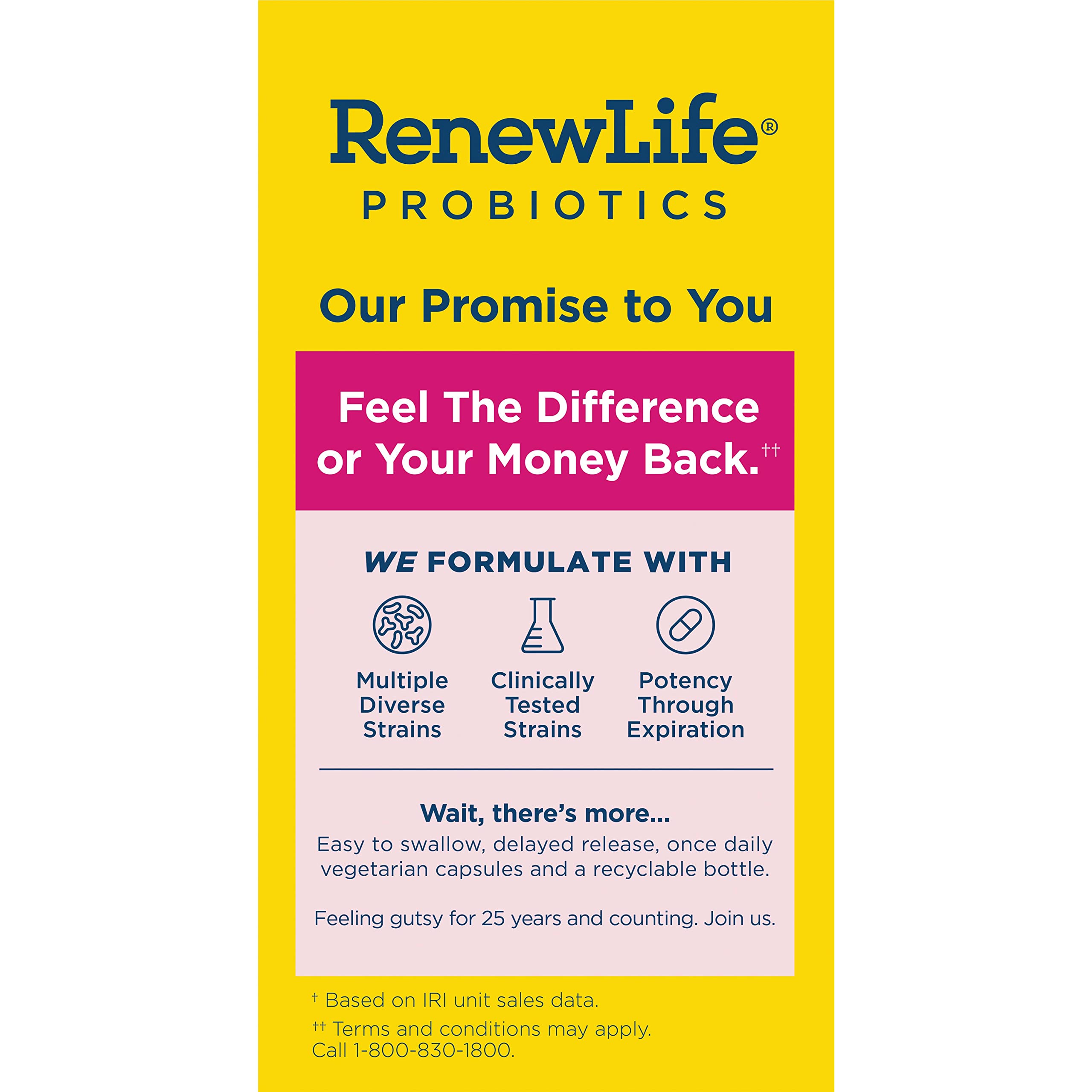 Renew Life Probiotics for Women, 25 Billion CFU Guaranteed, Probiotic Supplement for Digestive, Vaginal & Immune Health, Shelf Stable, Soy, Dairy & Gluten Free, 30 Capsules