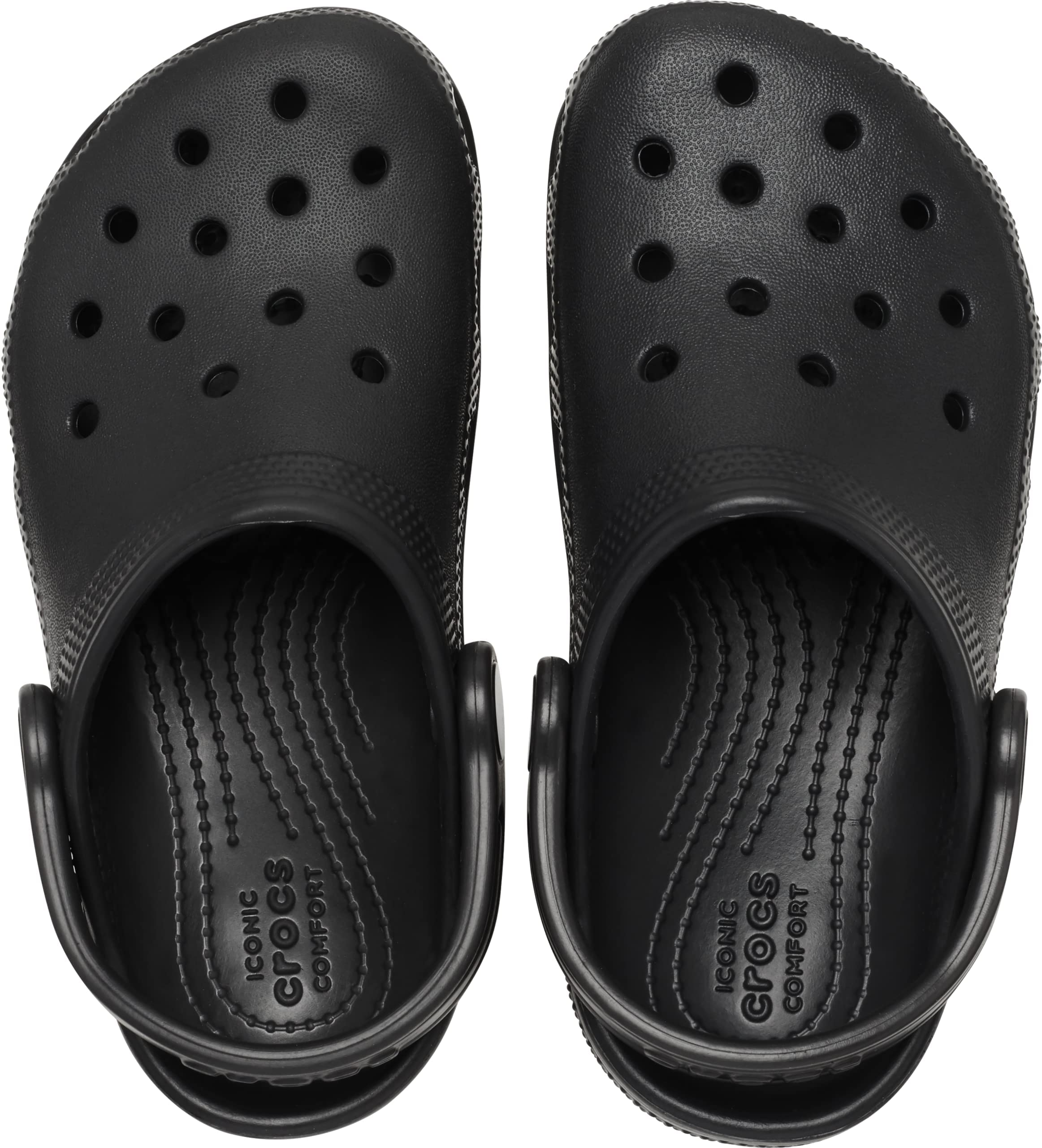 Crocs Kids' Classic Clog , Black/Black, 4 Big Kid