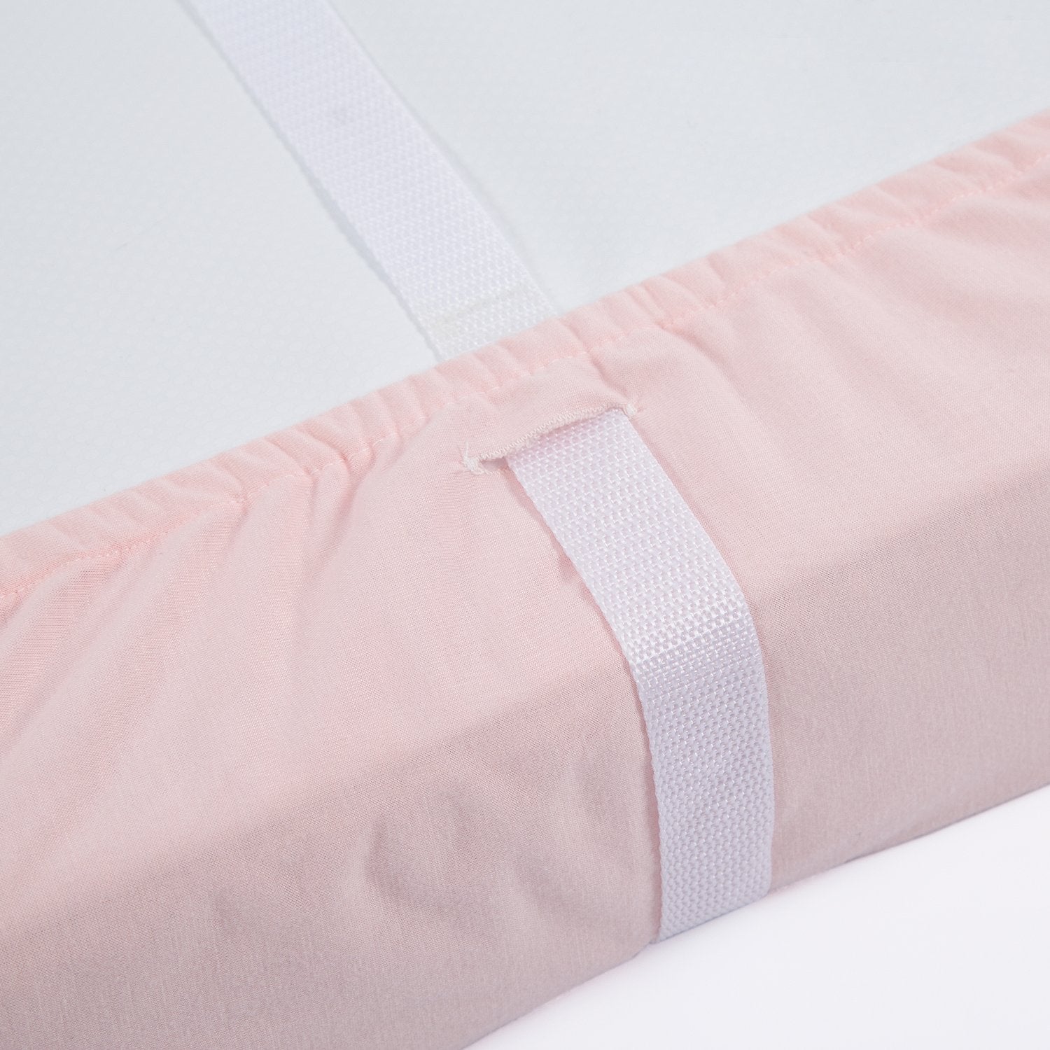 TILLYOU Changing Pad Cover Set, Jersey Knit Ultra Soft Unisex Diaper Change Table Sheets for Baby Boys Girls, Fit 32"/34''x16" Contoured Pad, Comfy Cozy 2-Pack Cradle Sheets, Peachy Pink & Lt Gray