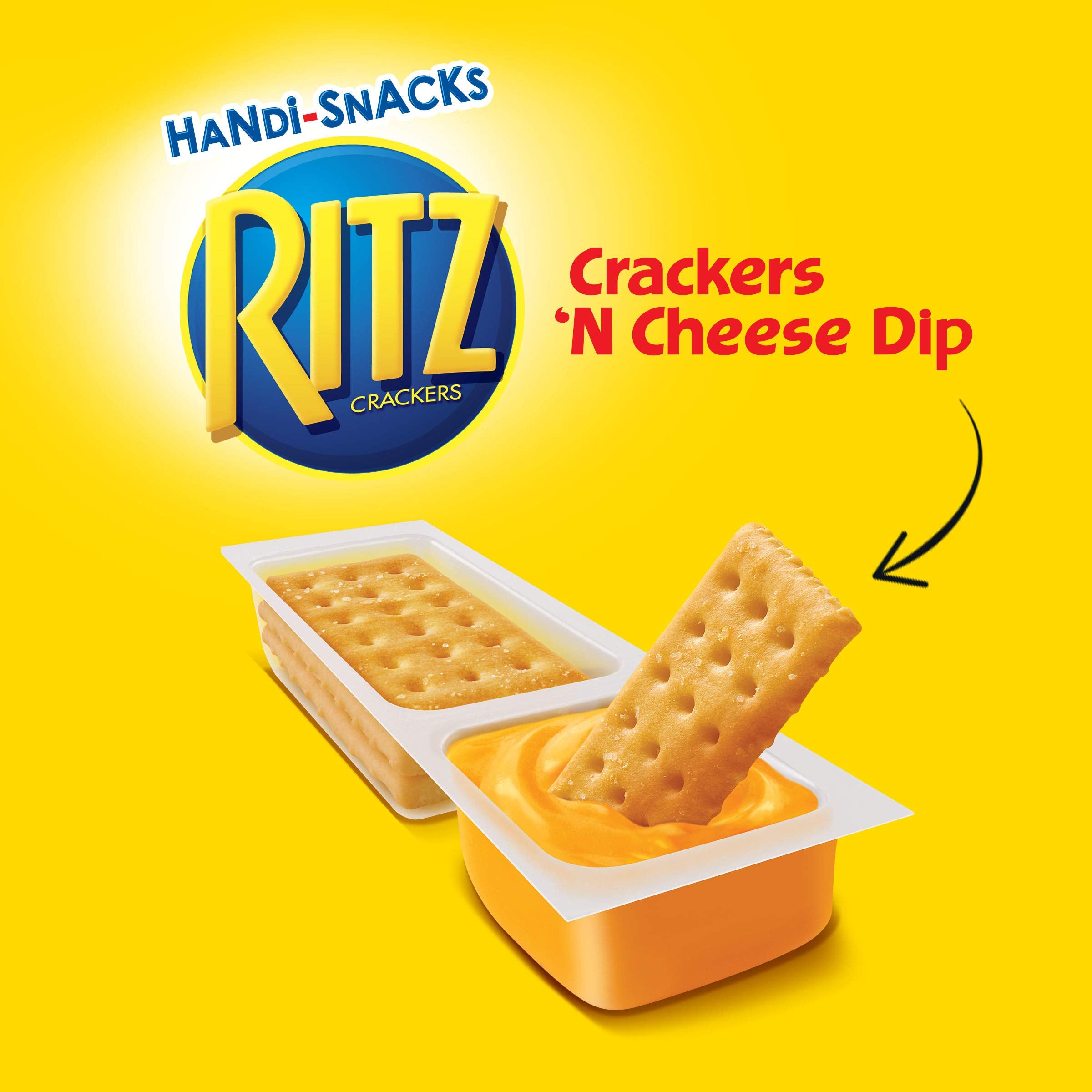 RITZ Handi-Snacks Crackers and Cheese Dip, 6 - 0.95 oz Packs