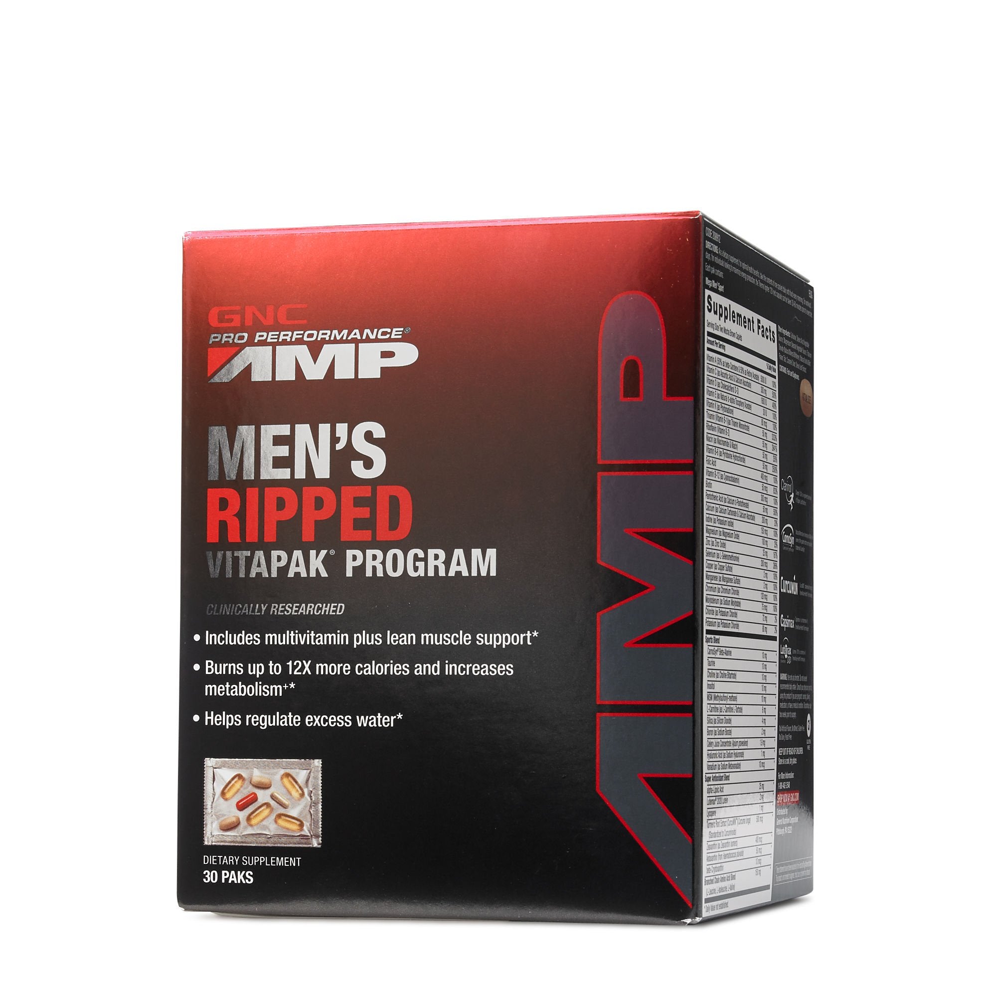 GNC Pro Performance AMP Men's Ripped Vitapak Program, 30 paks