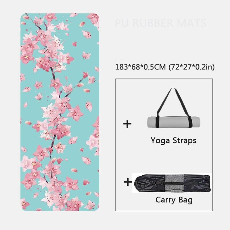 Eco-Friendly Professional Yoga Mat - PU Natural Rubber, Slip Resistant & Sweat Absorbent