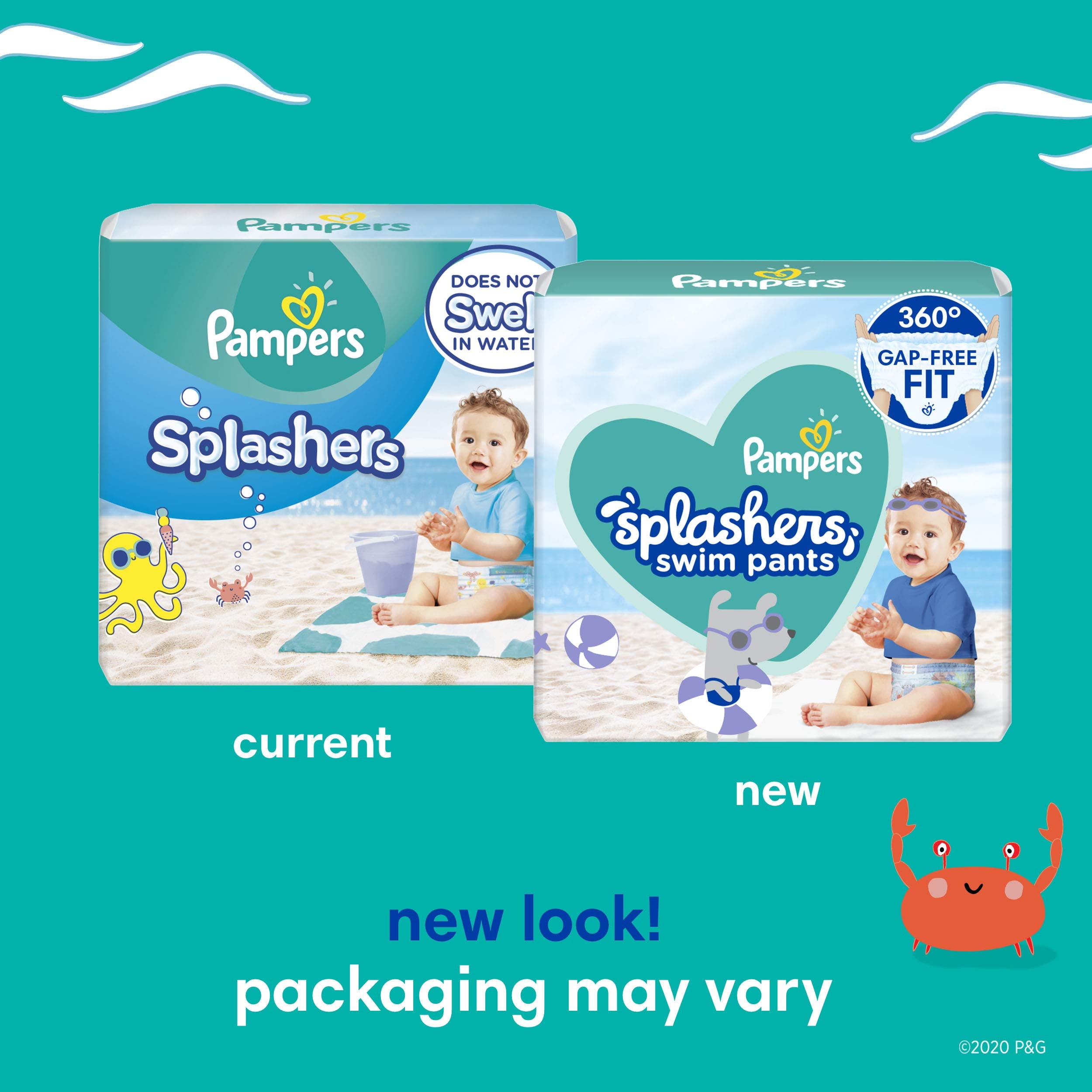 Pampers Splashers Swim Diapers Size M 18 Count