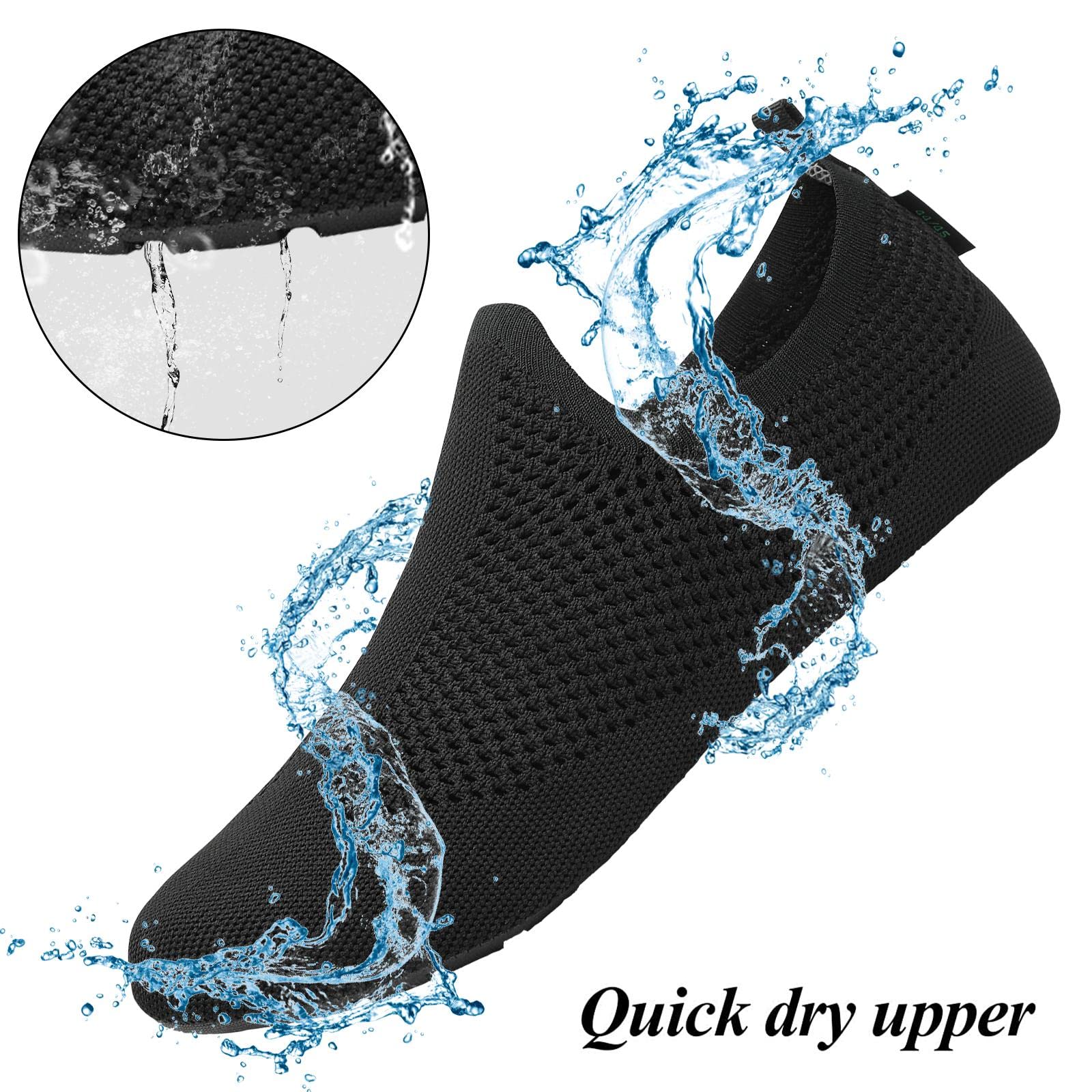 SAGUARO Women Aqua Socks Men Slip-On Barfoot Water Shoes Quick-Dry Non-Slip Swimming Socks Outdoor Beach Water Sports