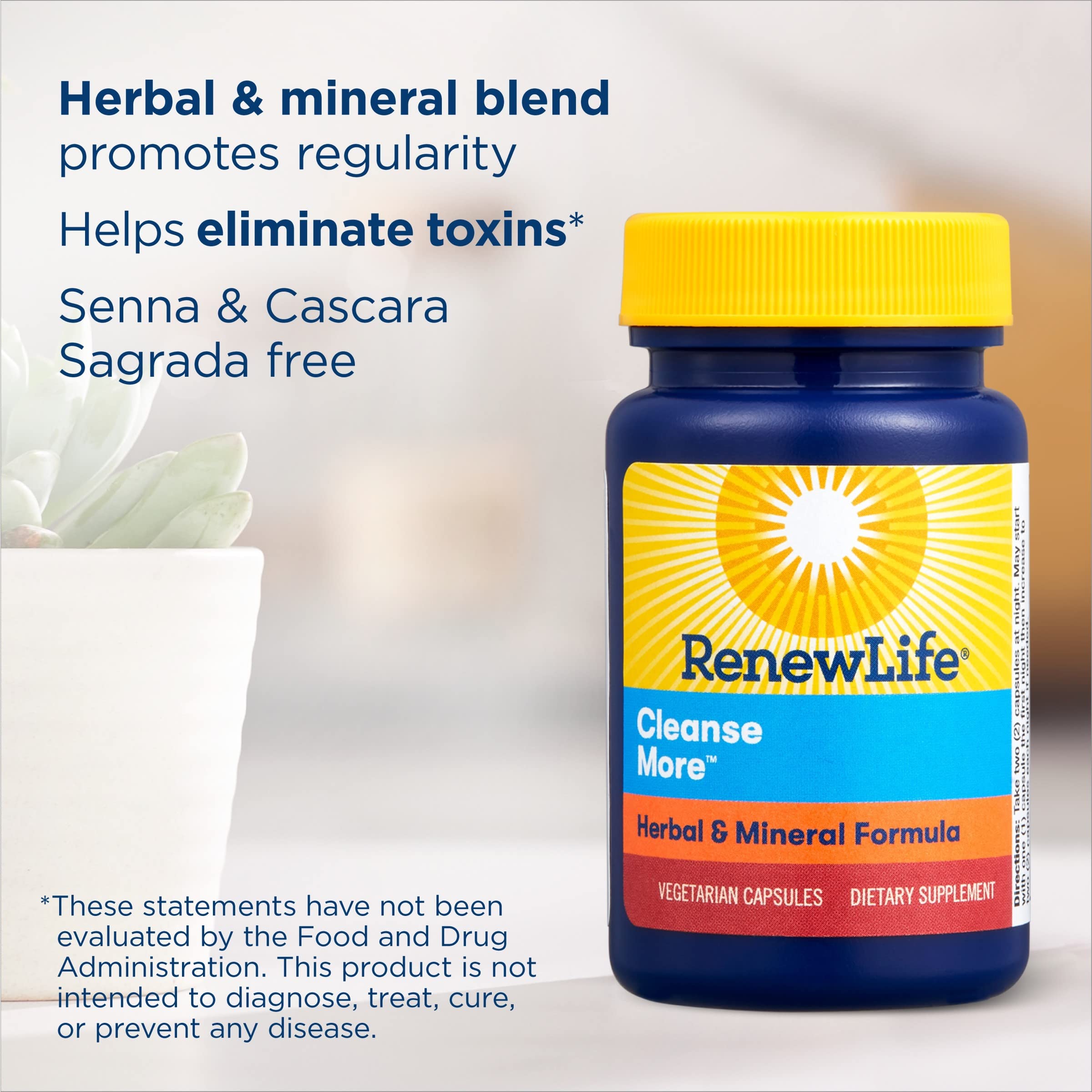 Renew Life Detox Cleanse More, Reduces Bloating & Restores Regularity, Overnight Constipation Relief, Soy, Dairy & Gluten Free, 100 Capsules